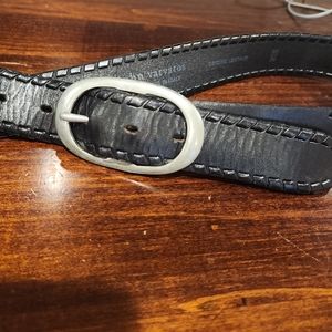 John Varvatos black leather mens belt size 90 us 36
